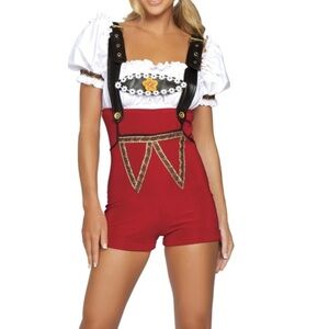 Women's Red Lederhosen Shorts